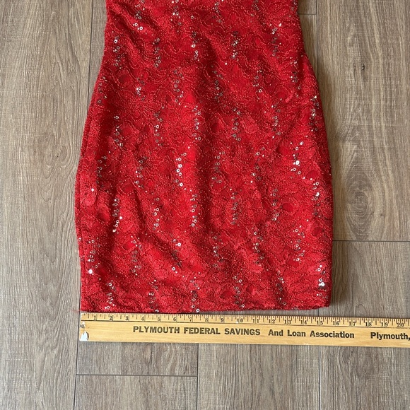 Ruby Rox Red Sequin Mini Dress - Picture 5 of 5